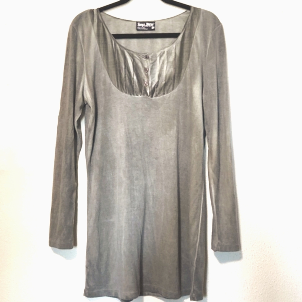 Tango Mango Sage Green Scoop Neck Tunic Size XL